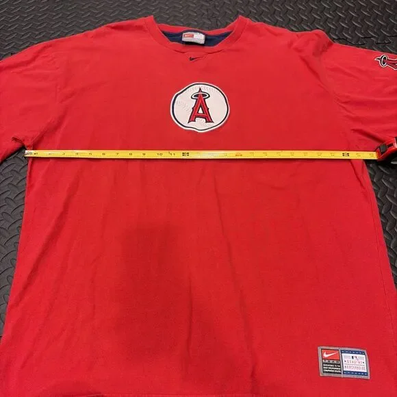 Rare Vtg 1990’s Team Nike MLB Anaheim Angels Sz XXL Red shohei ohtani mike trout - Picture 8 of 10